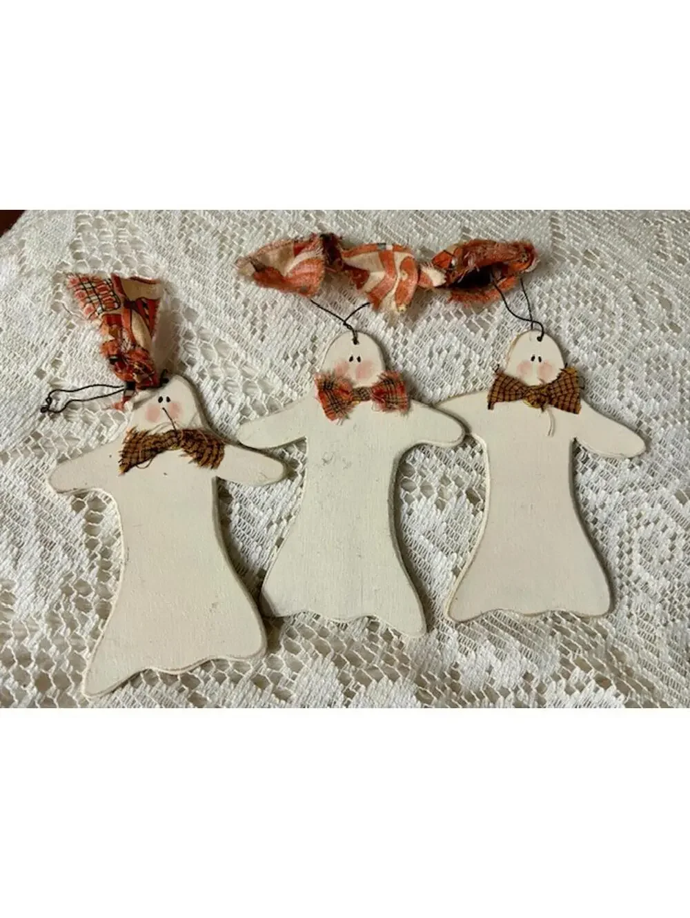 Set of 9 Vintage Style Halloween Ornaments - Pumpkins, Black Cats, Ghosts